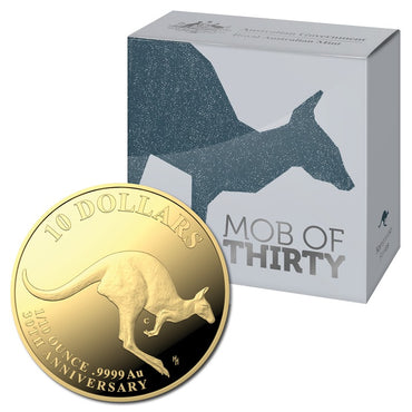 $10 2023 Kangaroo Series - Mob of Thirty Gold Proof