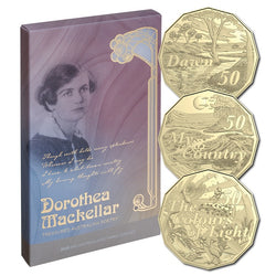 50c 2025 Dorothea Mackellar - Treasured Australian Poetry 3 Coin Set