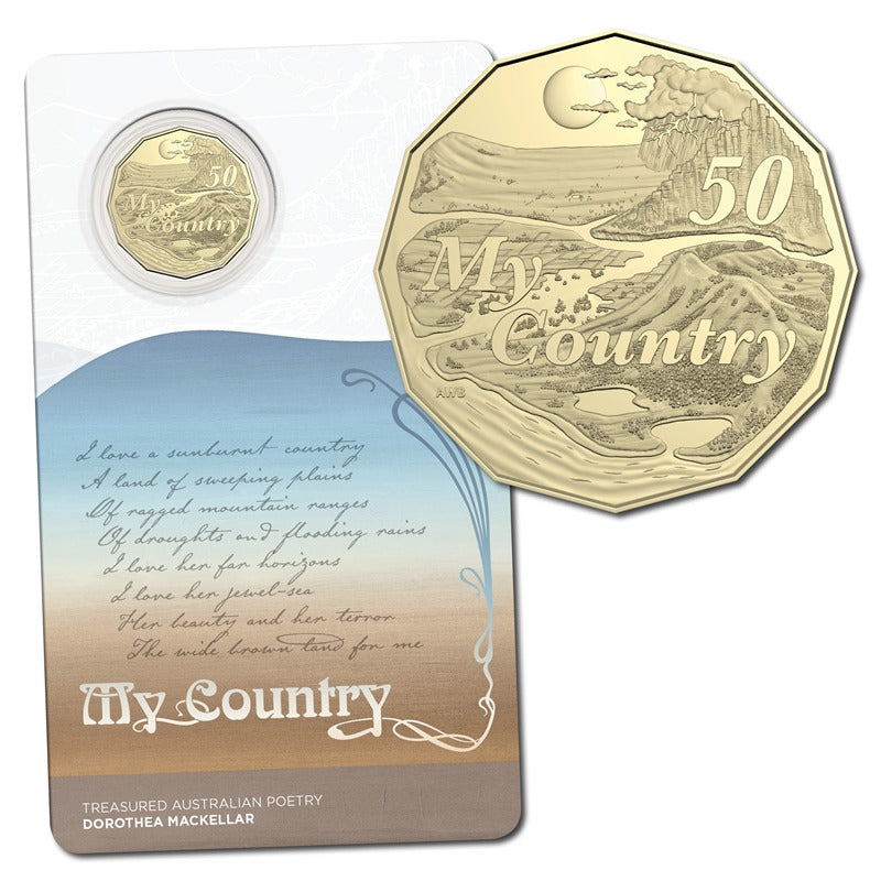 50c 2025 Dorothea Mackellar - My Country UNC