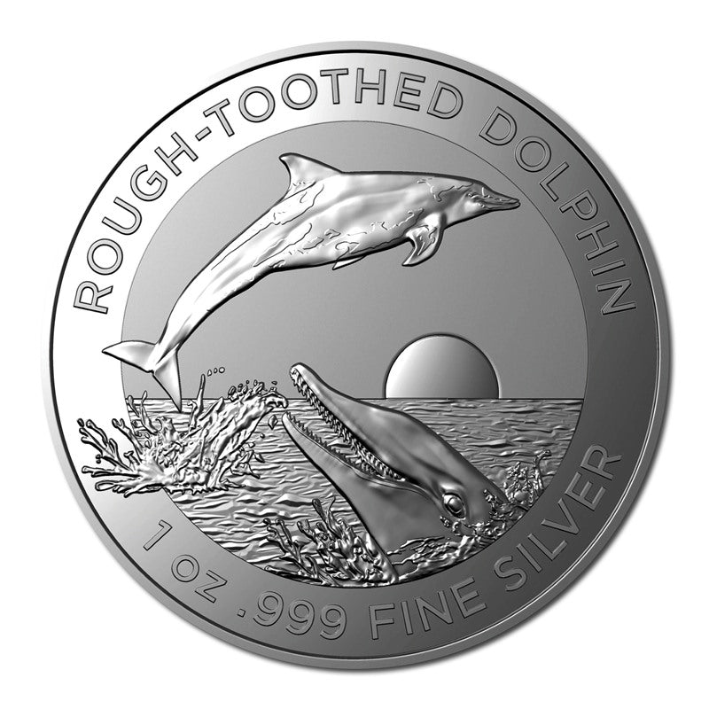 $1 2023 Rough Toothed Dolphin 1oz Silver UNC