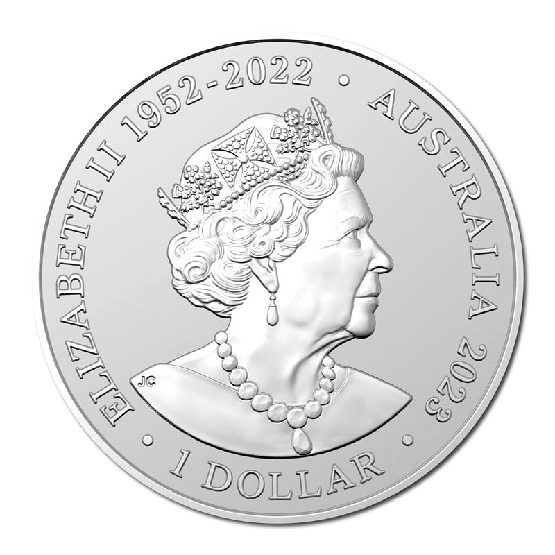 $1 2023 Rough Toothed Dolphin 1oz Silver UNC