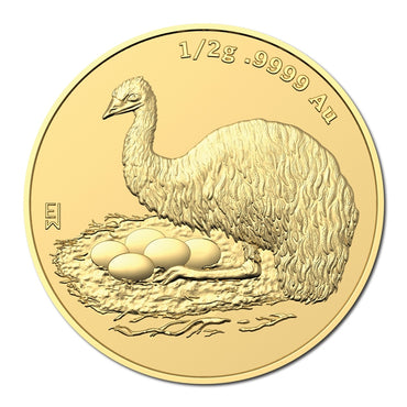 $5 2023 Mini Money Emu 0.5g Gold Frosted UNC