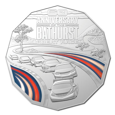 50c 2023 Bathurst 60th Anniversary Coloured UNC