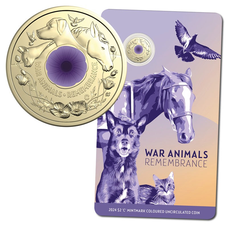 $2 2024 War Animals Remembrance 'C' Mintmark UNC