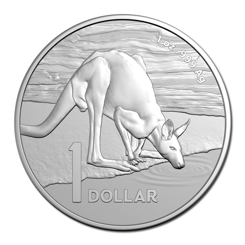 $1 2024 Kangaroo 1oz Silver UNC - Desert Life