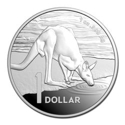 $1 2024 Kangaroo 1oz Silver Proof - Desert Life