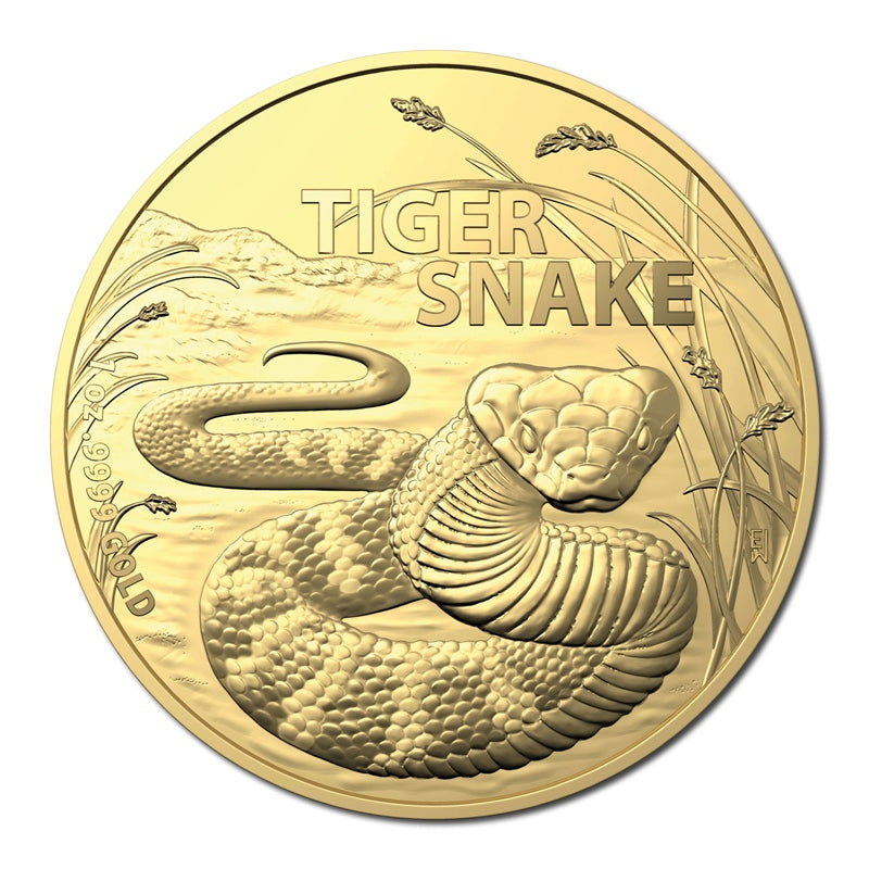 $1 2024 Australia's Most Dangerous - Tiger Snake 1oz Gold UNC
