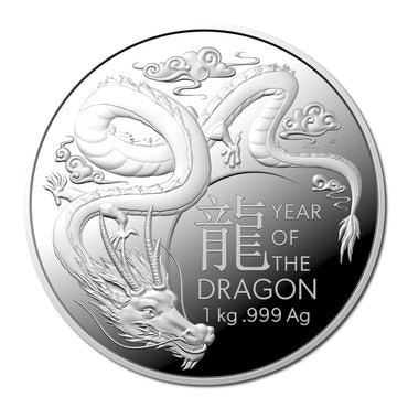 $30 2024 Year of the Dragon 1 Kilo Silver Proof