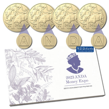 $1 2023 ANDA Money Expo 4 Coin Privy Mark Set