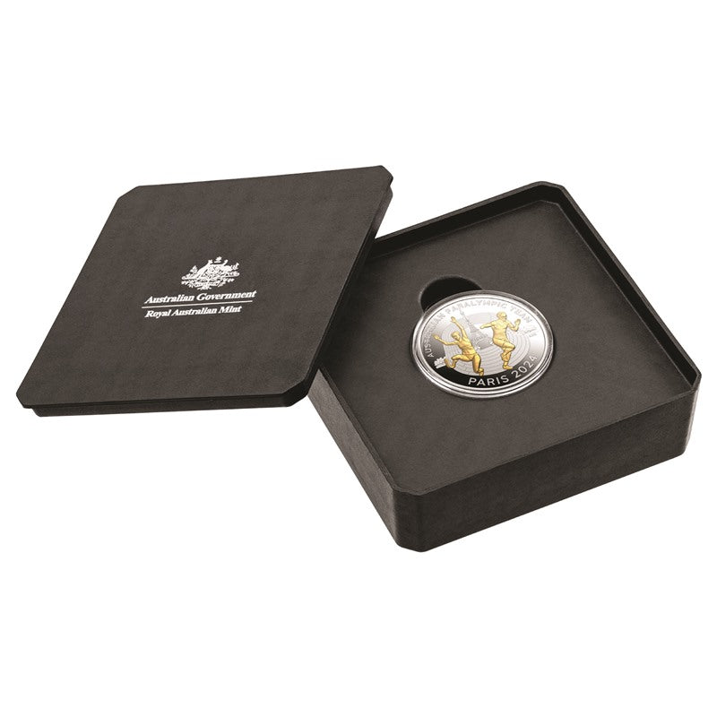 $5 2024 Australian Paralympic Team Gold Plated Silver Proof
