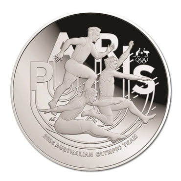 $5 2024 Australian Olympic Team Silver Domed Proof