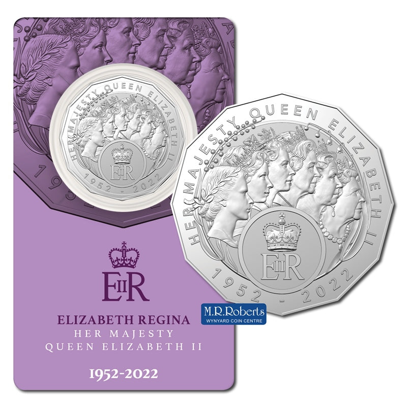 50c 2023 Elizabeth Regina HM Queen Elizabeth II Commemoration UNC