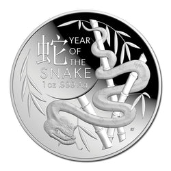 $5 2025 Year Of The Snake 1oz Silver Proof Domed