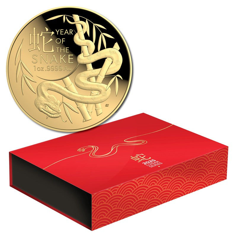 $100 2025 Year Of The Snake 1oz Gold Proof Domed