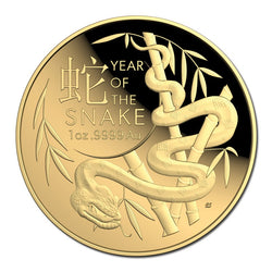 $100 2025 Year Of The Snake 1oz Gold Proof Domed