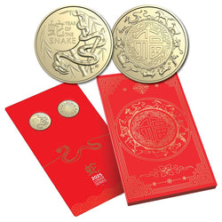 $1 2025 Year of the Snake 2 Coin Set UNC - LIMIT 5 - Delayed