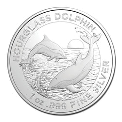 $1 2024 Dolphin Series - Hourglass Dolphin 1oz Silver UNC