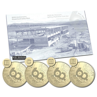 $1 2025 RAM 60th Anniversary Mintmark/Privy Mark Set