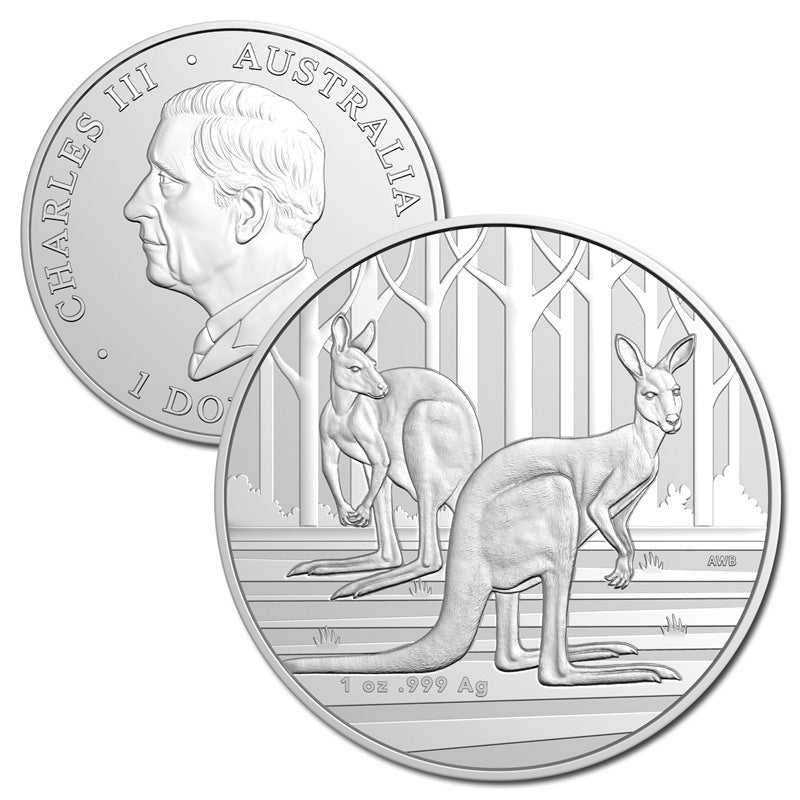 $1 2024 Kangaroo 1oz Silver UNC