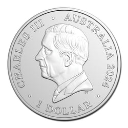 $1 2024 Kangaroo 1oz Silver UNC