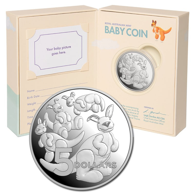 $5 2024 Baby Coin - Toy Kangaroo 1oz Silver Proof