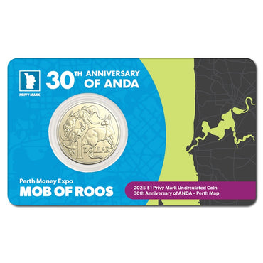$1 2025 Mob of Roos Privy Mark - Perth ANDA Expo