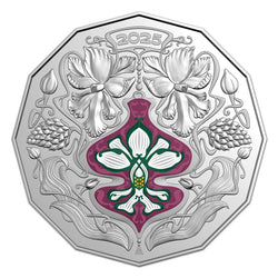 50c 2025 Christmas Festive Florals Coloured UNC - Set of 5