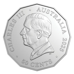 50c 2025 Christmas Festive Florals Coloured UNC - Set of 5