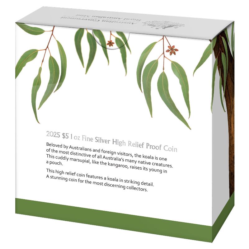 $5 2025 Koala High Relief 1oz Silver Proof