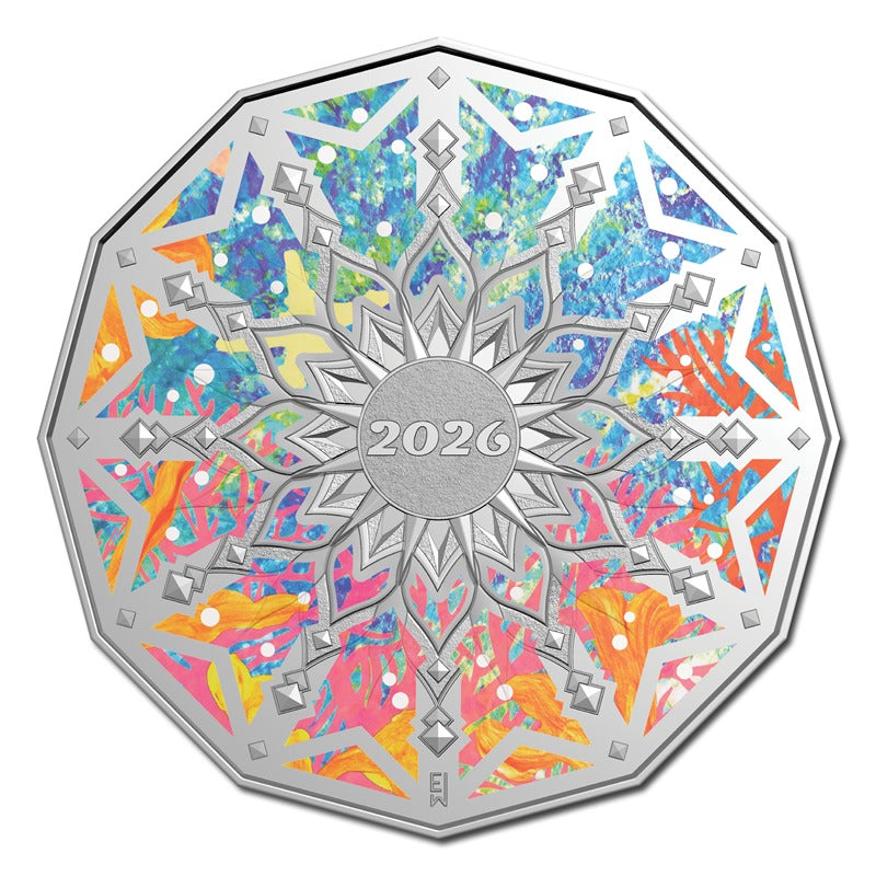 50c 2026 Christmas Decoration Coloured UNC