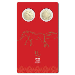 $1 2026 Year of the Horse 2 Coin Set UNC
