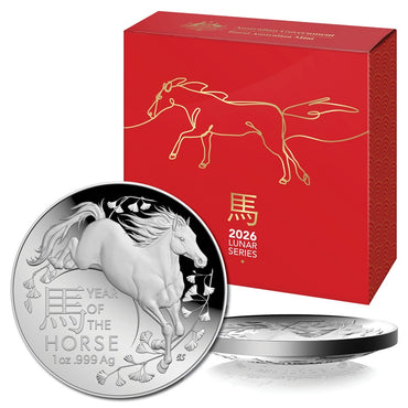 $5 2026 Year Of The Horse 1oz Silver Proof Domed
