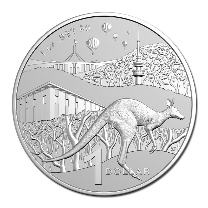 $1 2025 Kangaroo Series 1oz Silver UNC - Bush Capital