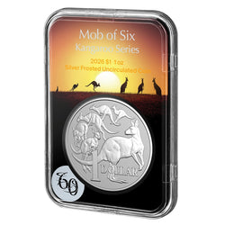 $1 2026 Mob of Six Kangaroo Series 1oz Silver UNC