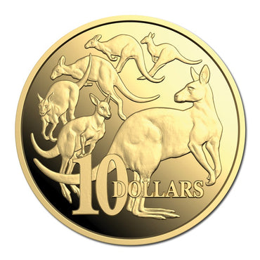 $10 2026 Mob of Six Kangaroo Series 1/10oz Gold Proof