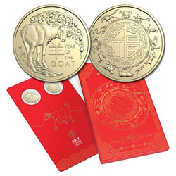 $1 2027 Year of the Goat Two Coin Set UNC