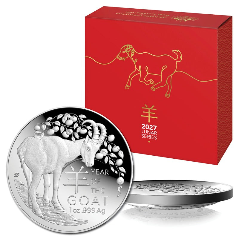$5 2027 Year Of The Goat 1oz Silver Proof Domed