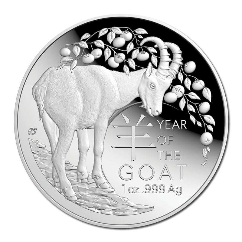 $5 2027 Year Of The Goat 1oz Silver Proof Domed