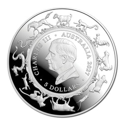 $5 2027 Year Of The Goat 1oz Silver Proof Domed