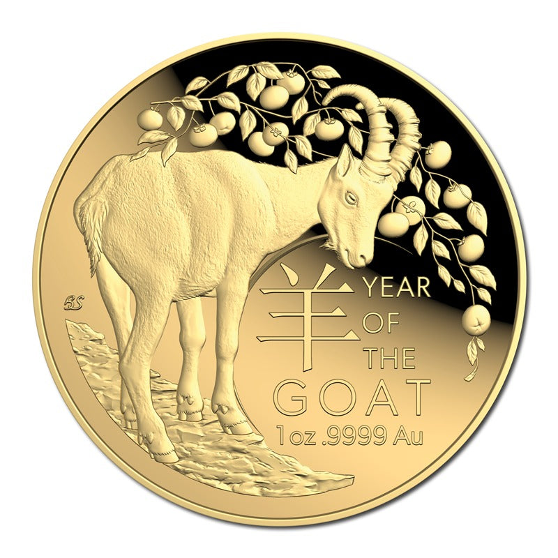 $100 2027 Year Of The Goat 1oz Gold Proof Domed