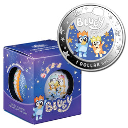 $1 2025 Bluey Christmas Coloured Fine Silver Proof
