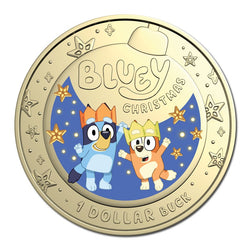 $1 2025 Bluey Christmas Coloured UNC