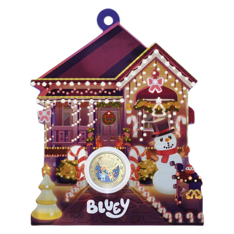 $1 2025 Bluey Christmas Coloured UNC
