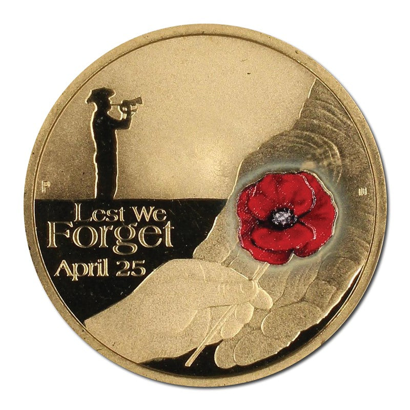2018 $1 ANZAC Day - Lest We Forget Red Poppy