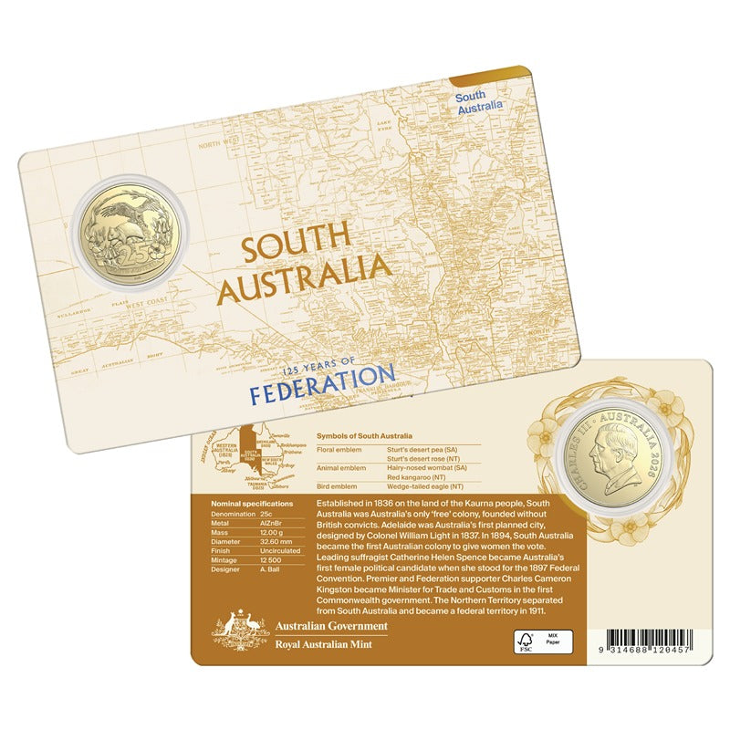 25c/$1 2026 125 Years of Federation Seven Coin Collection - LIMIT 1