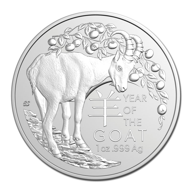 $1 2027 Year Of The Goat 1oz Silver UNC - RAM