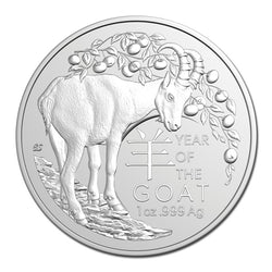 $1 2027 Year Of The Goat 1oz Silver UNC - RAM
