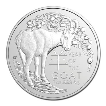 $1 2027 Year Of The Goat 1oz Silver UNC - RAM