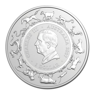 $1 2027 Year Of The Goat 1oz Silver UNC - RAM