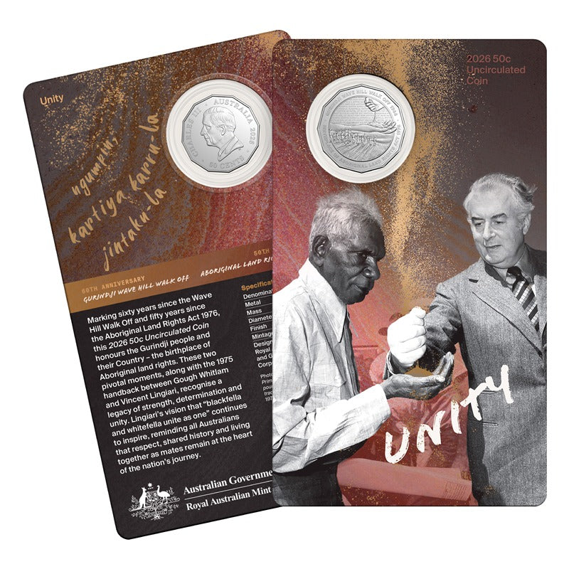 50c 2026 Unity: Wave Hill Walk Off 60th & Aboriginal Land Rights 50th Anniversary UNC